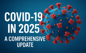 Healthcare workers wearing masks and protective gear treating patients during COVID-19 in 2025