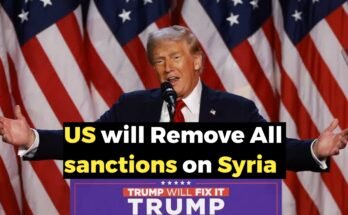 US Will Lift All Sanctions Against Syria, trump happy , trump laughing, trump on stage