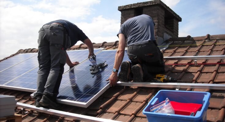 solar Energy , engineer's are working on site
